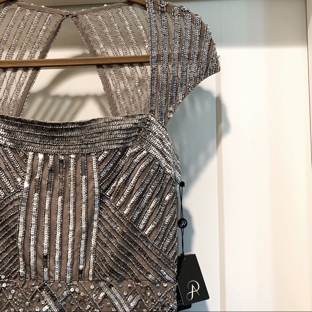 Adrianna Pappel Beaded / Sequined Gown Formal